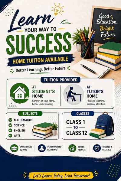 Home & Online Tuition for Matric, FSc And lower Students