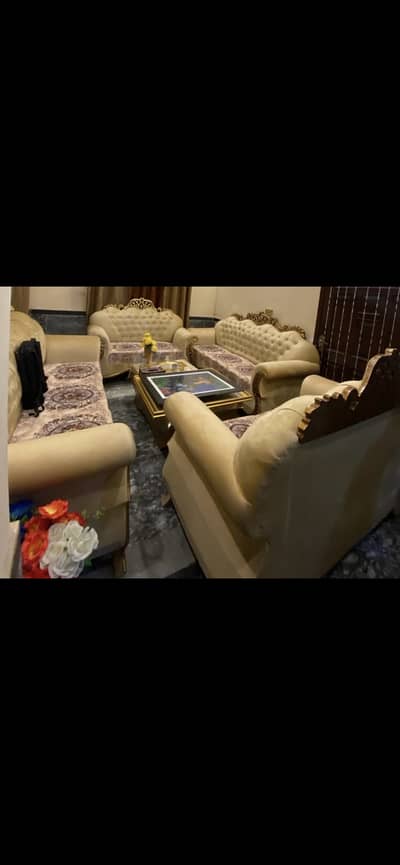 4  double 3 and 2 sofas set