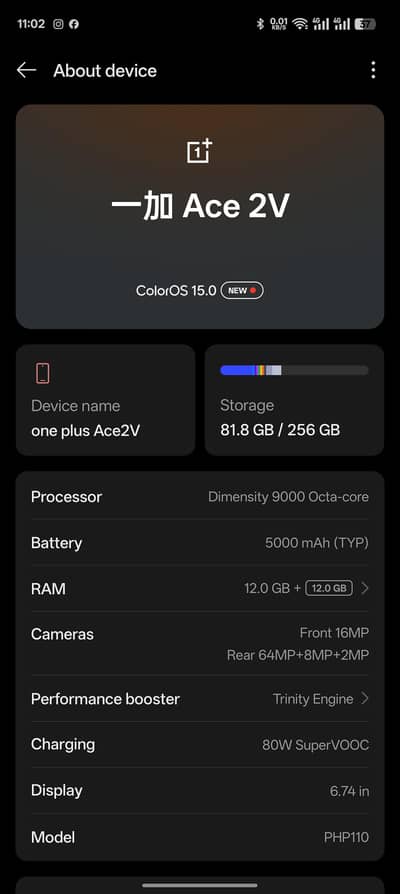 one plus Ace2V