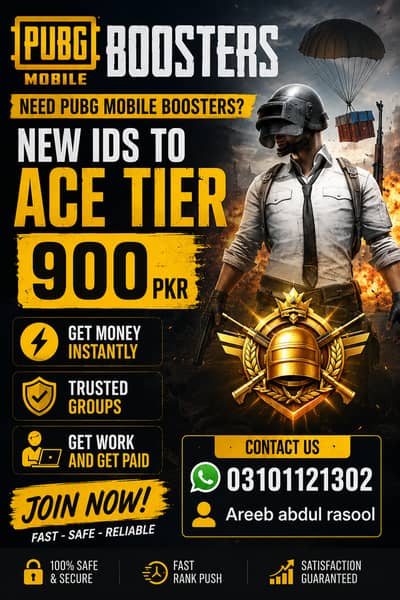 PUBG MOBILE RANK BOOSTING AND GAME SERVICES