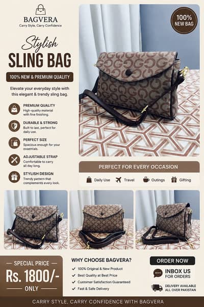 Stylish Ladies Sling Bag – Brand New