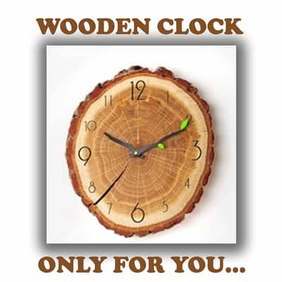 WOODEN WALL CLOCK