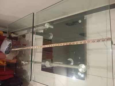Table with duel glass top