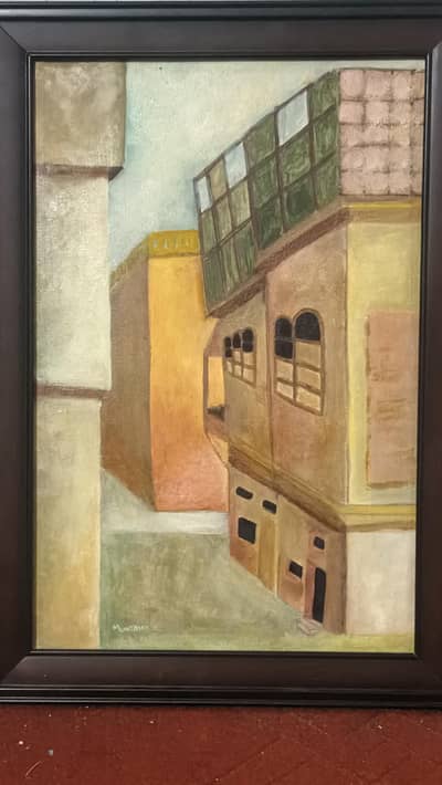 old house oil painting