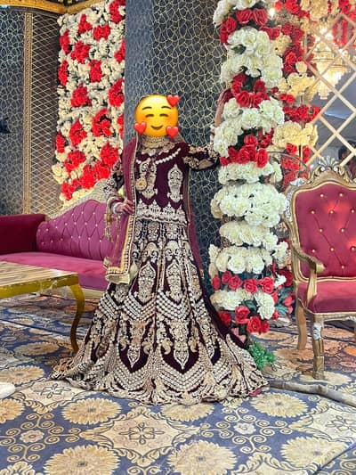 Luxury valvet Bridal lehnga full heavy work
