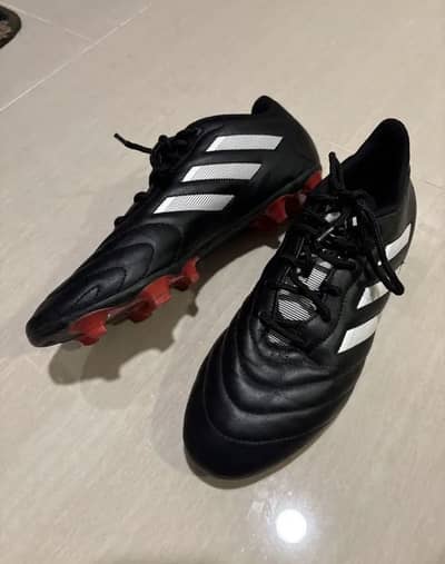 Adidas Original Football Shoes FG Black/Red Size 42 (UK 8)  New