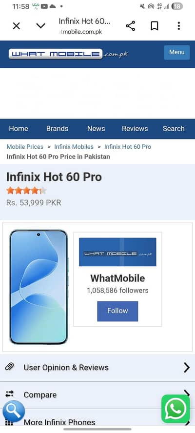Infinix Hot 60 pro 6 /128 6 days use hai