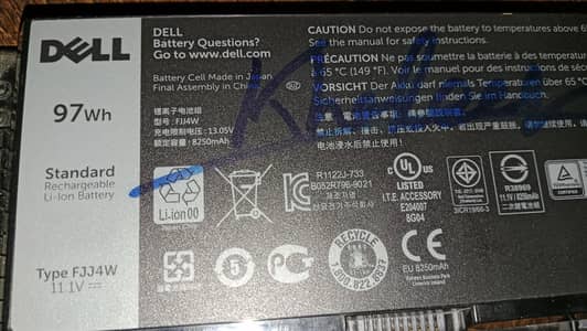 Dell M4800, M4700 laptop workstation original battery