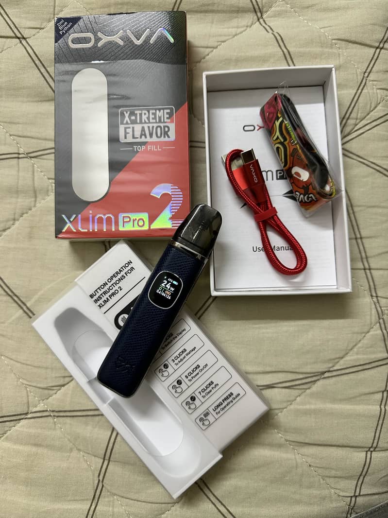 OXVA XLIM Pro 2 Vape Kit (Blue Python) – Good Condition 0