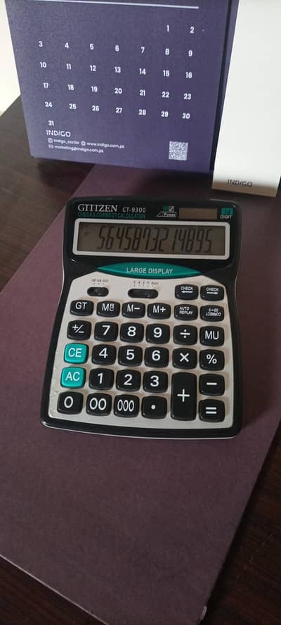 Citizen 14 Digit Calculator CT-9300 Working Condition, Shop, Office,