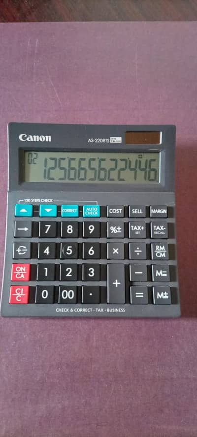 Canon AS-220RTS 12-digit Display, Business, Office , Working Condition