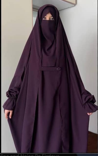 Saudi jilbaba abaya purple color