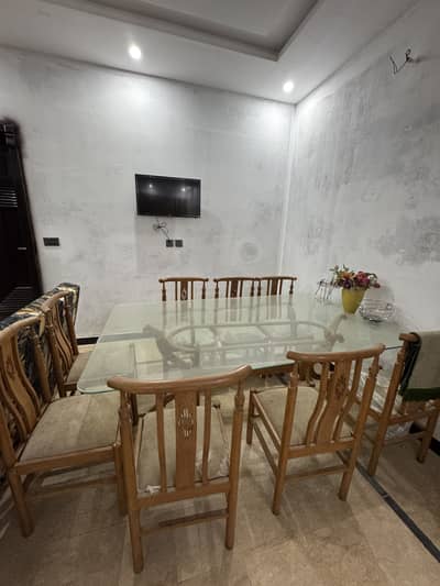 Eight Chairs Dining Table For Sale