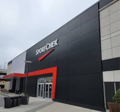 Building/front/elevation/cladding/aluminium/sheet/exterior/facade/sign