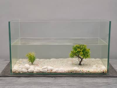 Aquarium Fish Tank 3×3 × 1.5 Ft – Complete Setup with Gravel & Dec