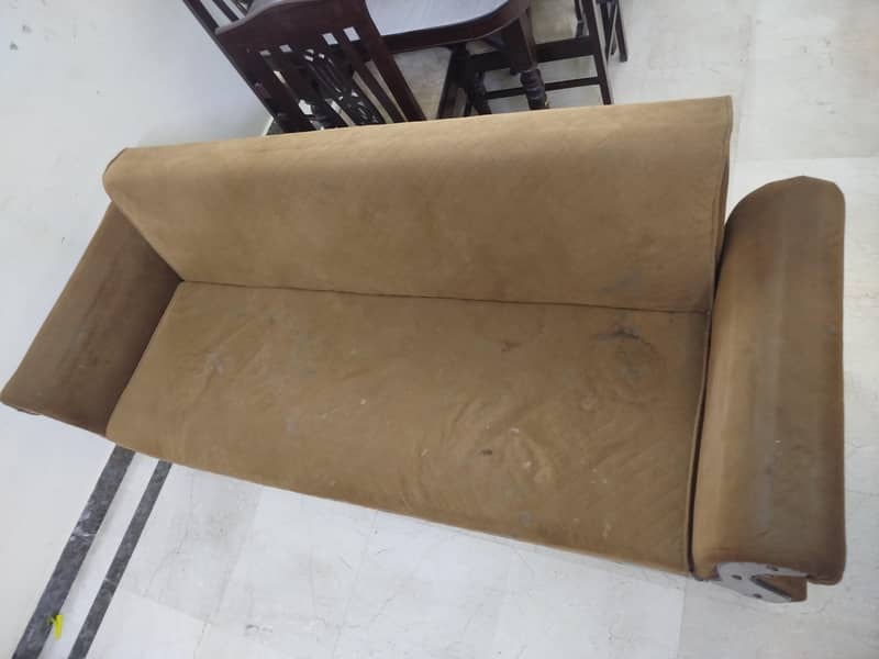 Multi-Function Brown Sofa Cum Bed – Comfortable & Space-Saving 0