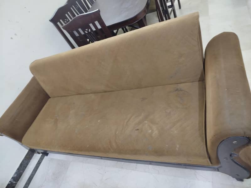 Multi-Function Brown Sofa Cum Bed – Comfortable & Space-Saving 1