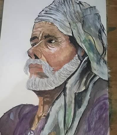 “Handmade Realistic Watercolour Portrait – A4 Size Original Art”