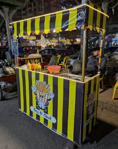 Fries & Burger Cart For Sale in Good Condition