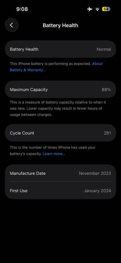 Apple iPhone 15 Pro factory unlok lla model full sim time