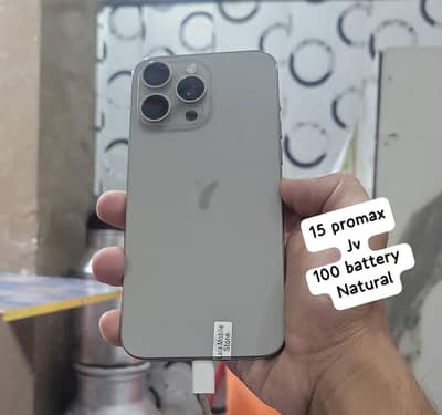iphone 15 promax jv 256gb 100 battery