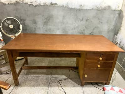 Brown Wooden Study & Office Table (6ft x 32 inches)