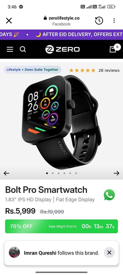Zero Luna pro Smart watch