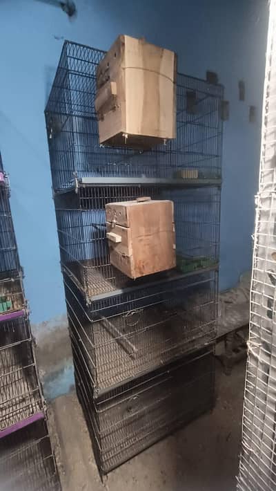2.5 x2  folding cage with tray good condition