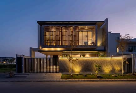 MOST LUXURIOUS AND ARCHITECTURE ULTRA MODERN STYLE DOUBLE STOREY BUNGALOW FOR SALE IN DHA PHASE 8. MOST ELITE CLASS LOCATION IN DHA KARACHI