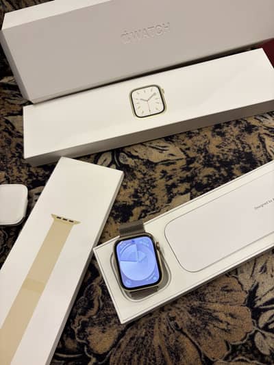 Apple watch series 7 stainless steel gold 45mm GPS + Cellular