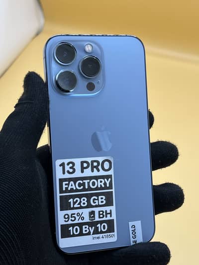 Apple iPhone 13 Pro 128 GB Factory unlock Non PTA 95% Battery 10 by 10