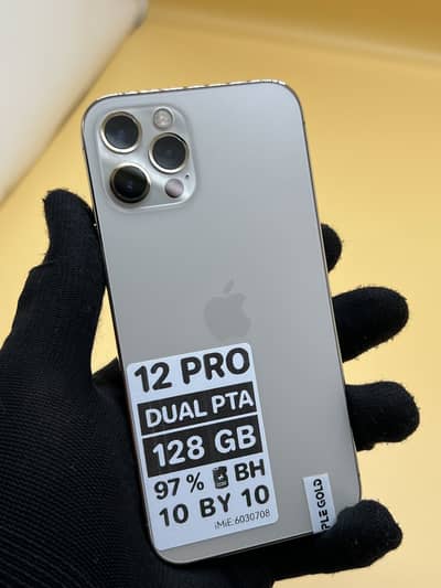Apple iPhone 12 Pro 128 GB physically + E Dual Sim PTA 97% Battery Hlt