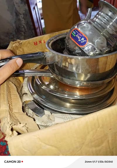 steel waly Barton& water set