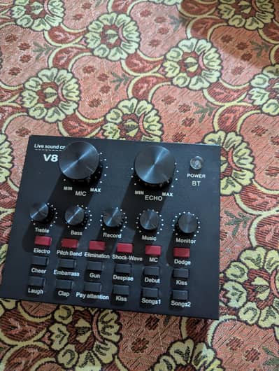  V8 Audio Sound Card | Live Streaming & Recording Interface