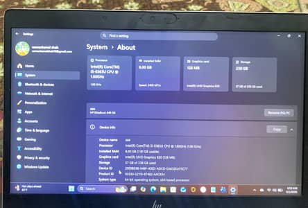 Hp elite book laptop 8 gen