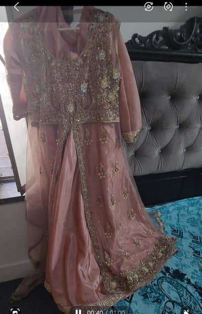 pink maxi net gown style