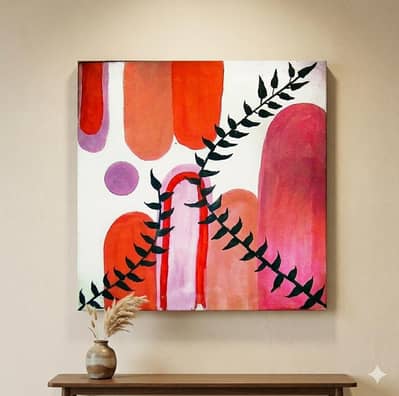 Modern Abstract Canvas Painting / Aesthetic Wall Art for Home Decor