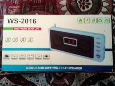 WS-2016 Portable Hi-Fi Speaker | USB SD Card FM Radio Speaker