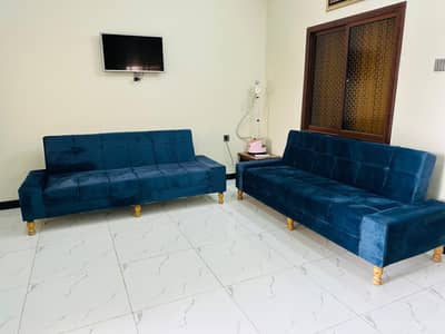 2 sofa beds.