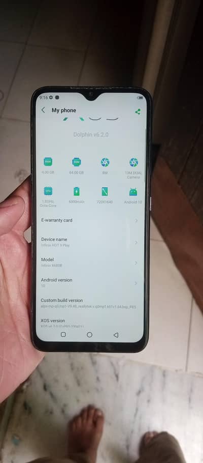 Infinix Hot 9 Play (4/64) only phone