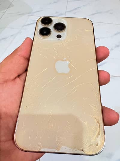 iPhone 14 Pro Max jv back cracked btry 75
