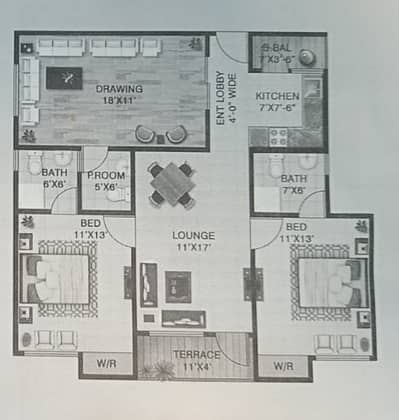 Four Bed DD Apartment Available For Sale In Saima Residencia Main Airport Road Karachi