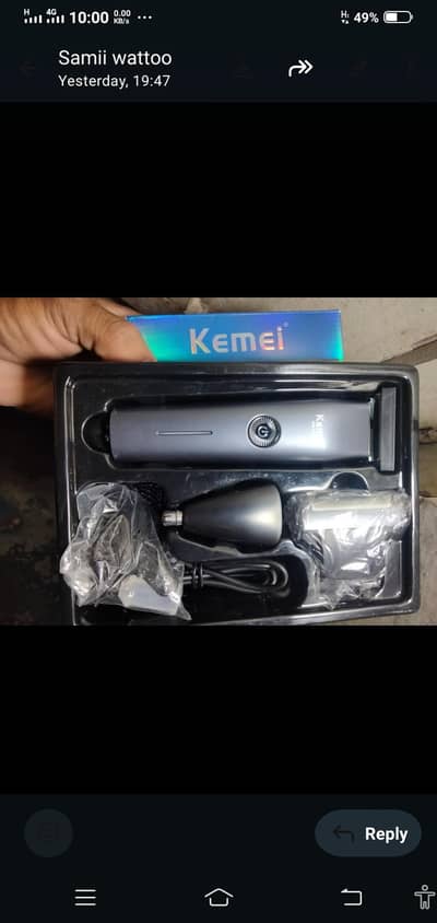 KEMEI original machiine just box open wth box cable type c