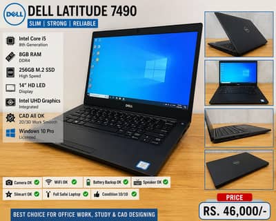 Dell Latitude 7490 i5 8gb ram 256 m. 2 ssd