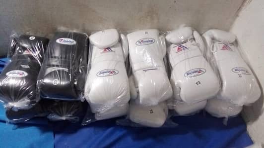 winning boxing gloves and headgurad for selling dm order now