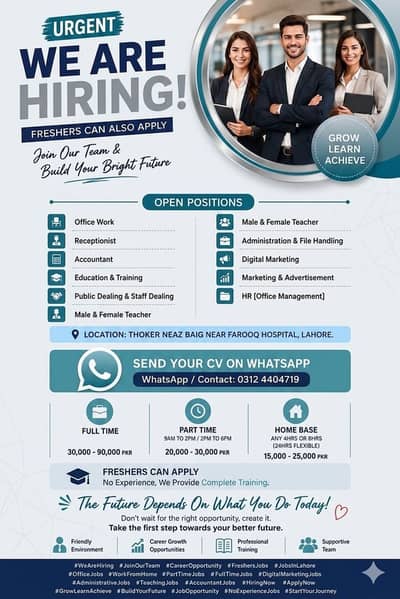 Urgent Hiring – HR | Advertising | Education
