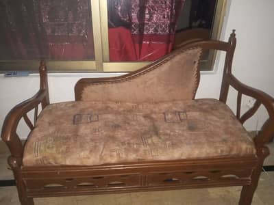 Durable Wooden sofa with deewan & 2 chairs