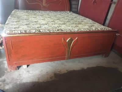 double bed without mattress+Singhar+Dressing table+Almari. 03064796739