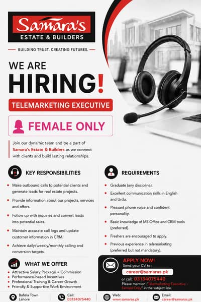 Female Telemarketing Executive