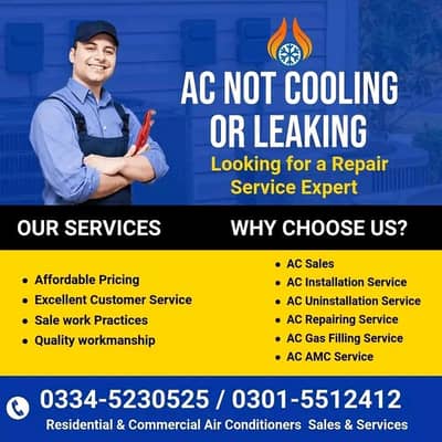 Ac service ac repairing ac installation ac gas filling in islamabad